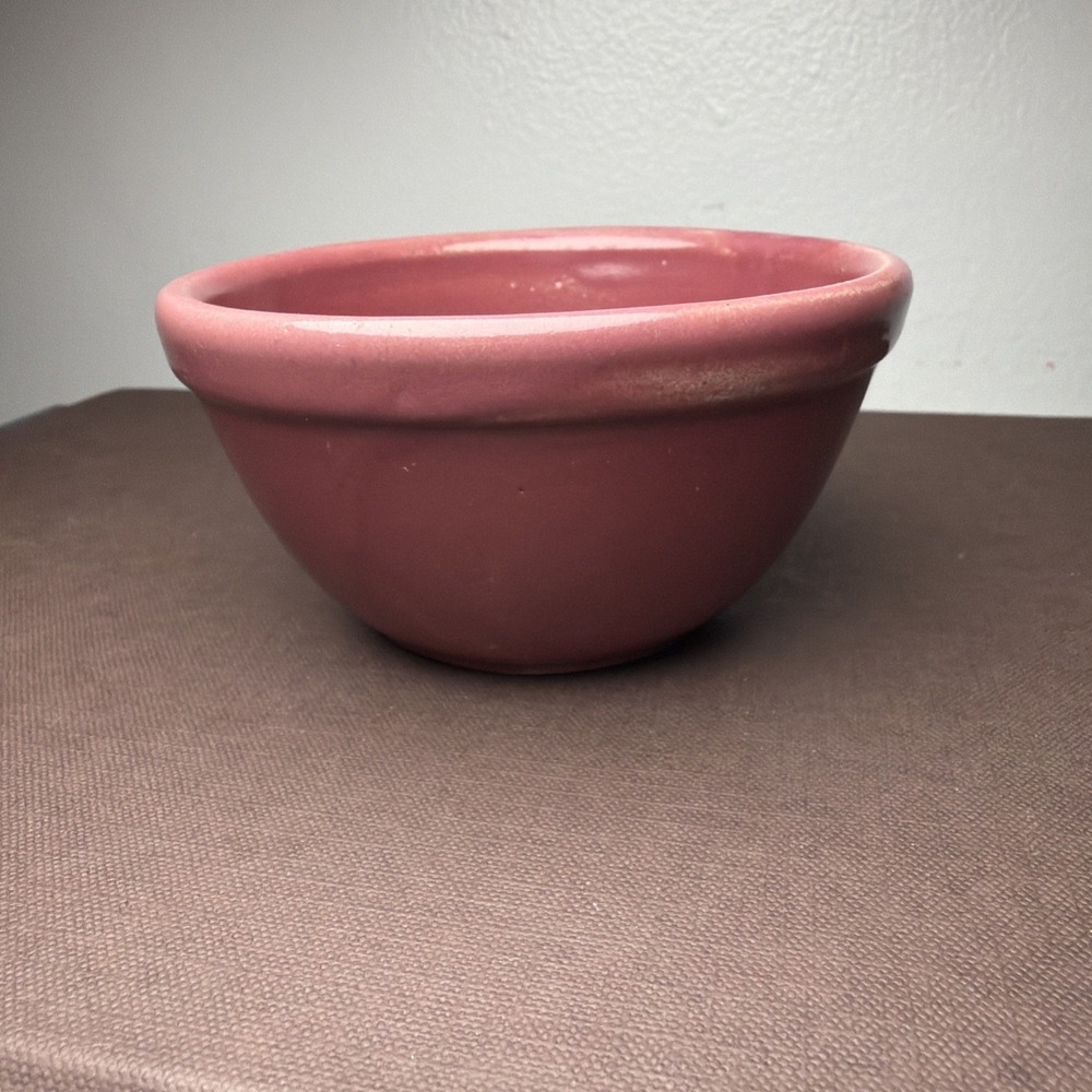 Vintage White Goose Flour Mauve Stoneware Promotional Recipe Ingredients Bowl